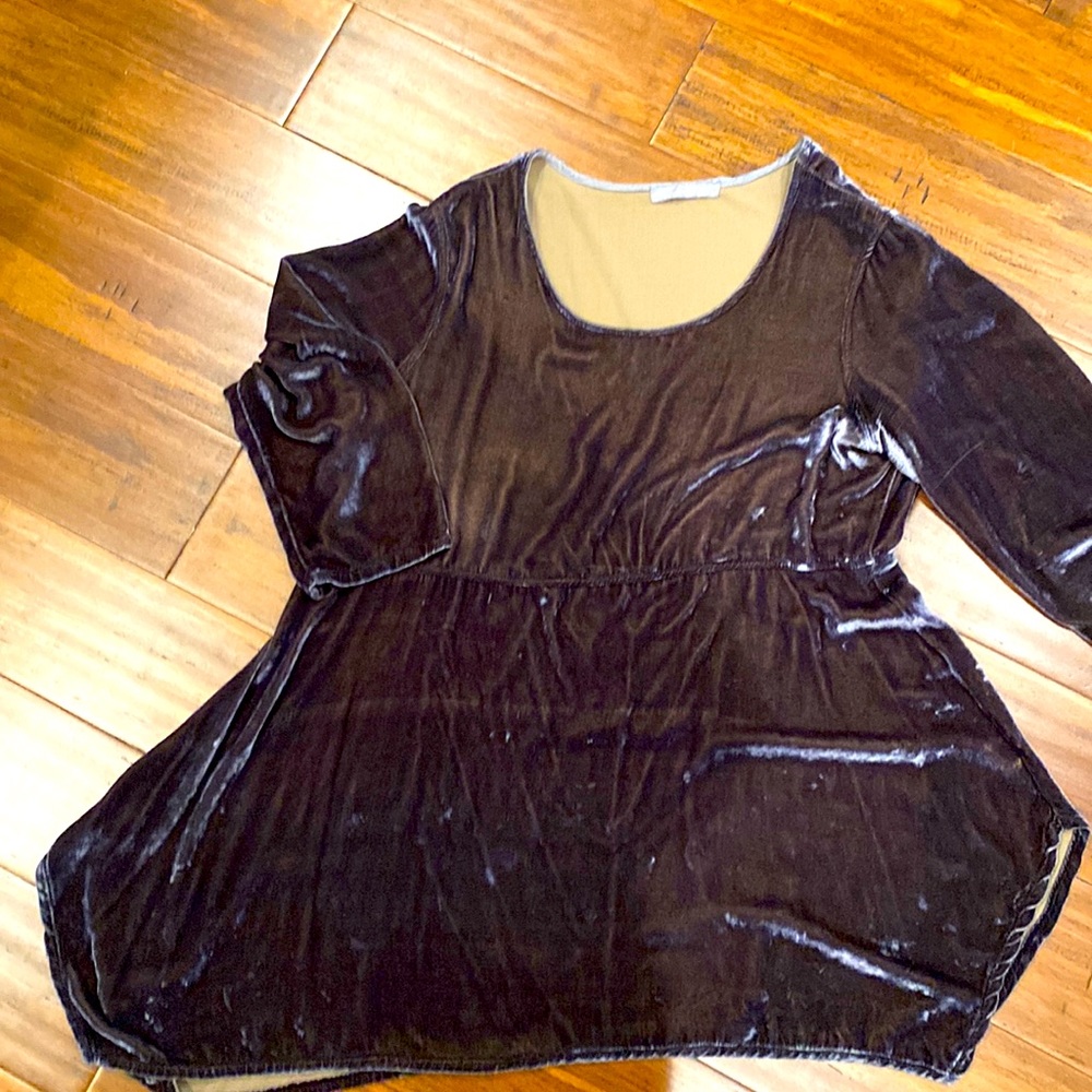 Velvet babydoll dress